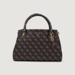 Borsa Guess NOELLE II LUXURY SATCHEL Marrone - Foto 2