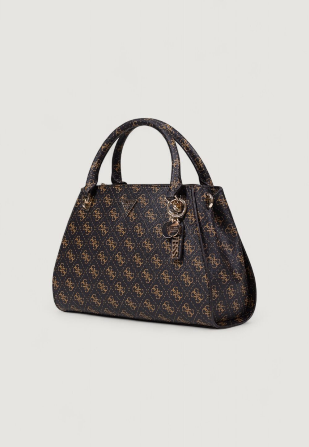 Borsa Guess NOELLE II LUXURY SATCHEL Marrone - Foto 4
