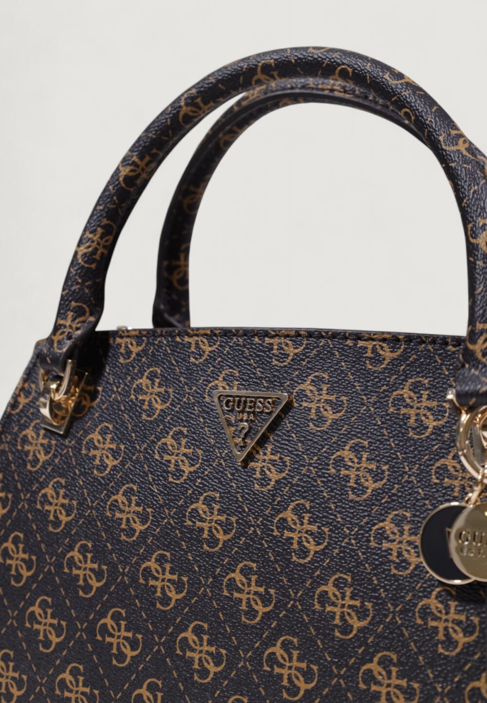 Borsa Guess NOELLE II LUXURY SATCHEL Marrone - Foto 3