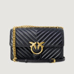 Borsa Pinko LOVE ONE CLASSIC DC SHEEP NAPPA CHEVRON Nero - Foto 1