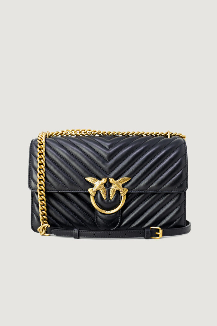 Borsa Pinko LOVE ONE CLASSIC DC SHEEP NAPPA CHEVRON Nero