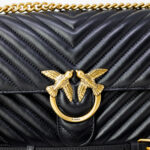 Borsa Pinko LOVE ONE CLASSIC DC SHEEP NAPPA CHEVRON Nero - Foto 2