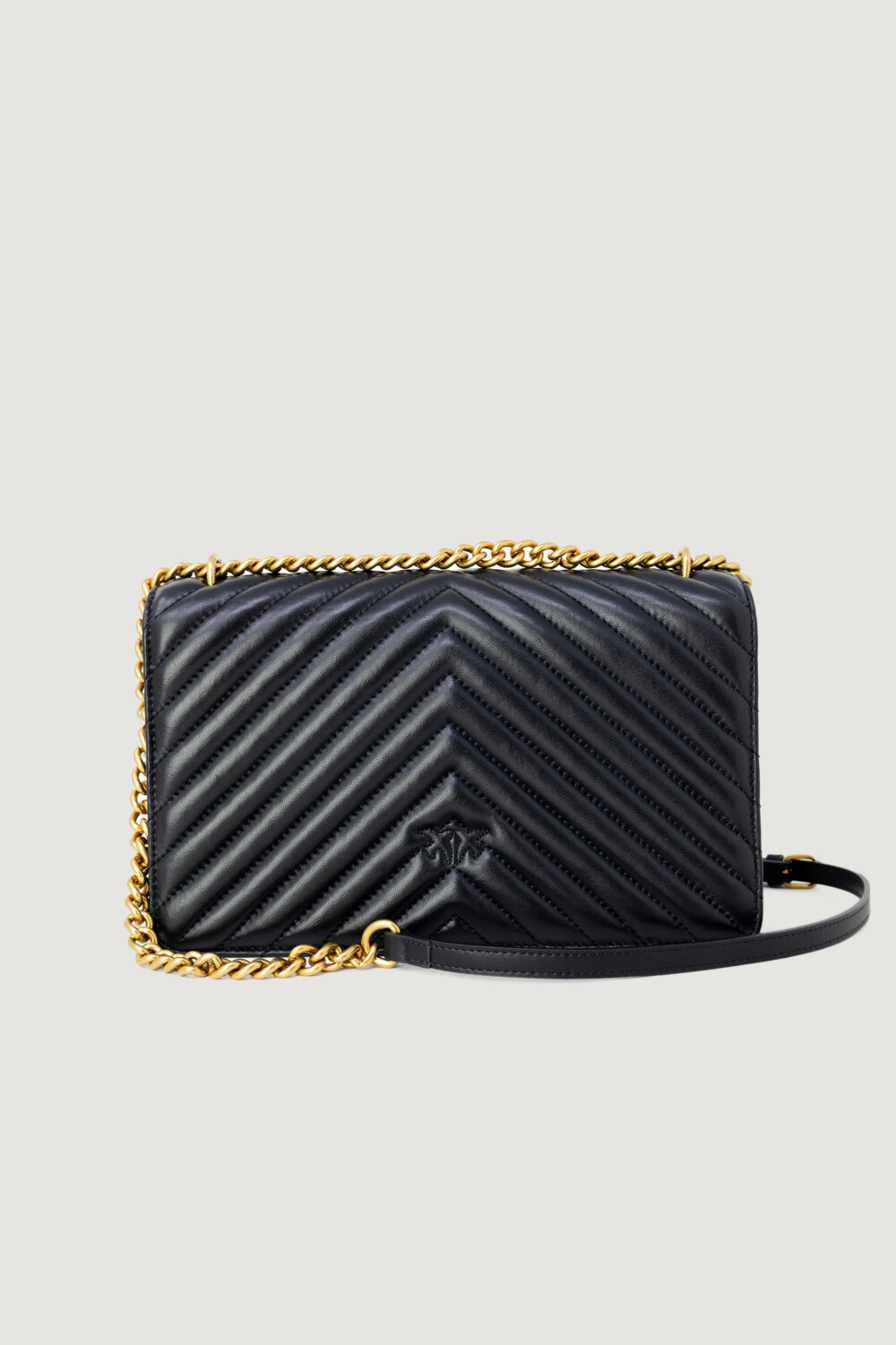 Borsa Pinko LOVE ONE CLASSIC DC SHEEP NAPPA CHEVRON Nero - Foto 4
