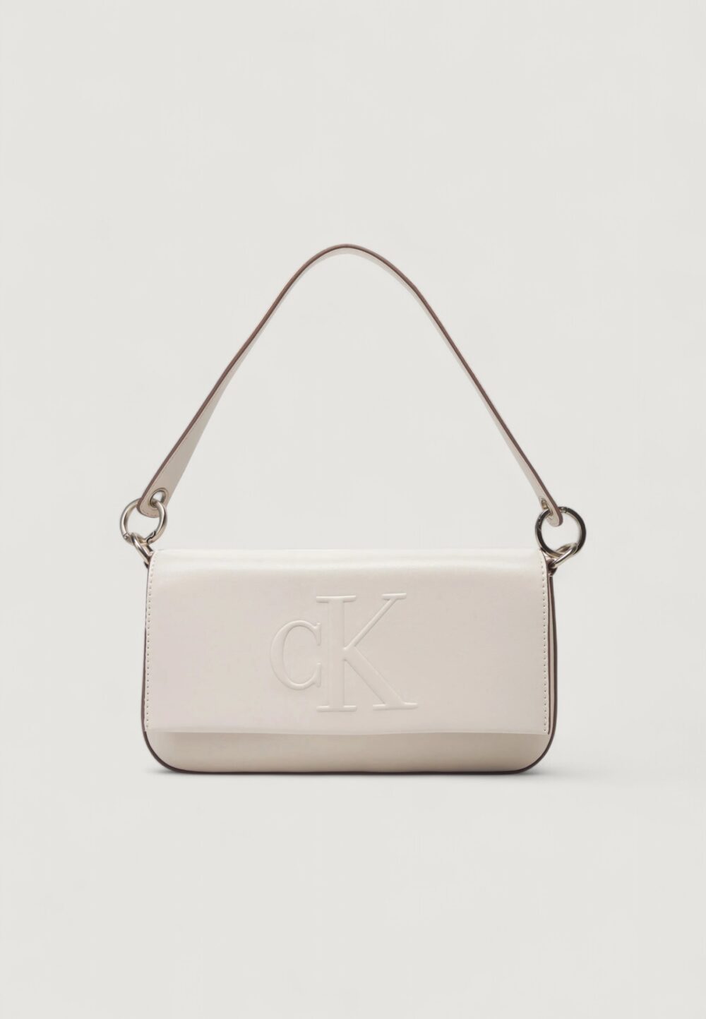 Borsa Calvin Klein SCULPTED FLAP SHOULDER POUCH Latte - Foto 1