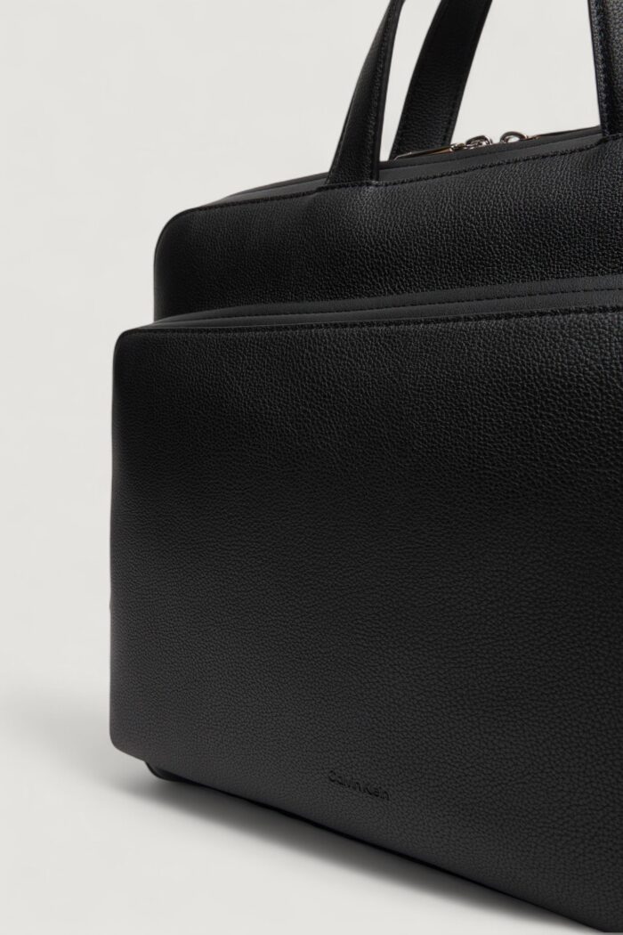 Borsa Calvin Klein MICRO PEBBLE SLIM BRIEFCASE 36 Nero – LV04D3012G