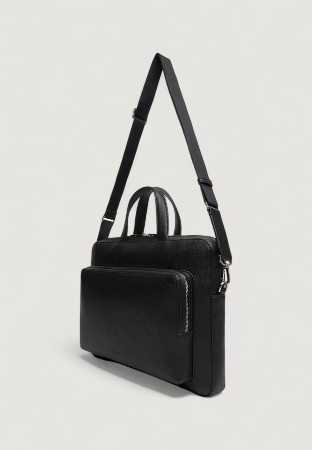 Borsa Calvin Klein MICRO PEBBLE SLIM BRIEFCASE 36 Nero - Foto 3