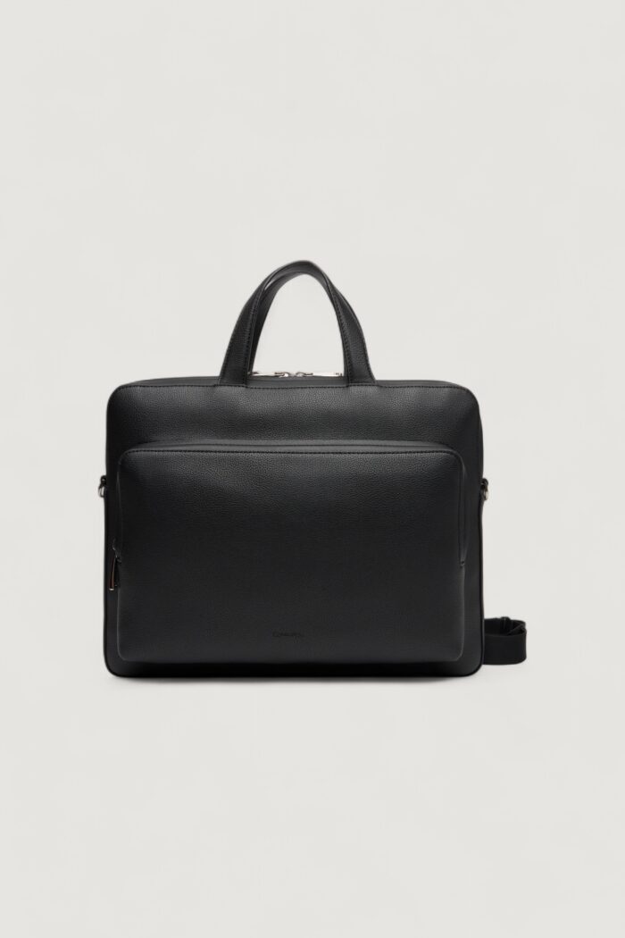 Borsa Calvin Klein MICRO PEBBLE SLIM BRIEFCASE 36 Nero – LV04D3012G