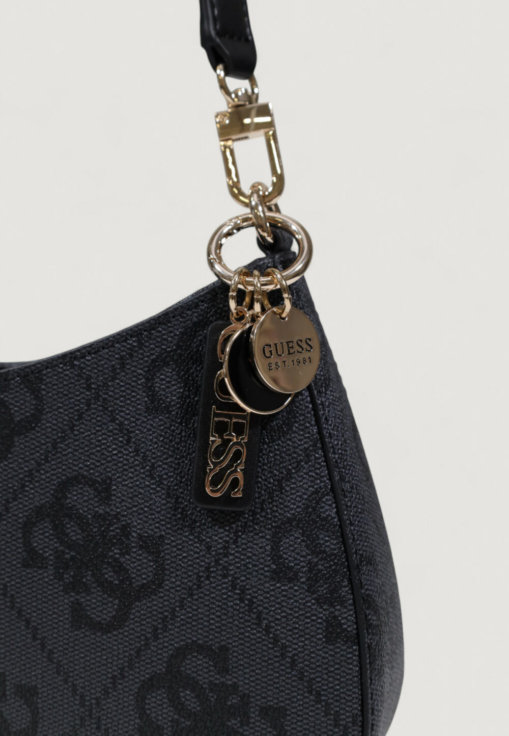 Borsa Guess NOELLE II TOP ZIP SHOULDER BAG Antracite - Foto 3