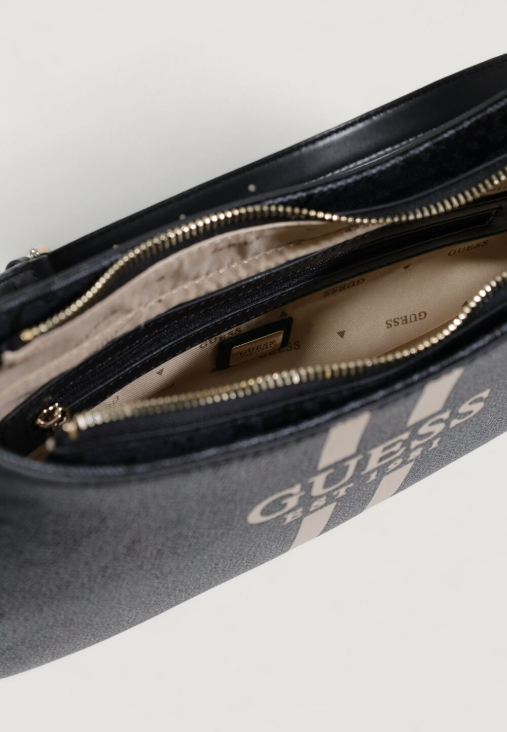 Borsa Guess NOELLE II TOP ZIP SHOULDER BAG Antracite - Foto 4