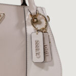 Borsa Guess NOELLE II LUXURY SATCHEL Bianco - Grigio - Foto 3