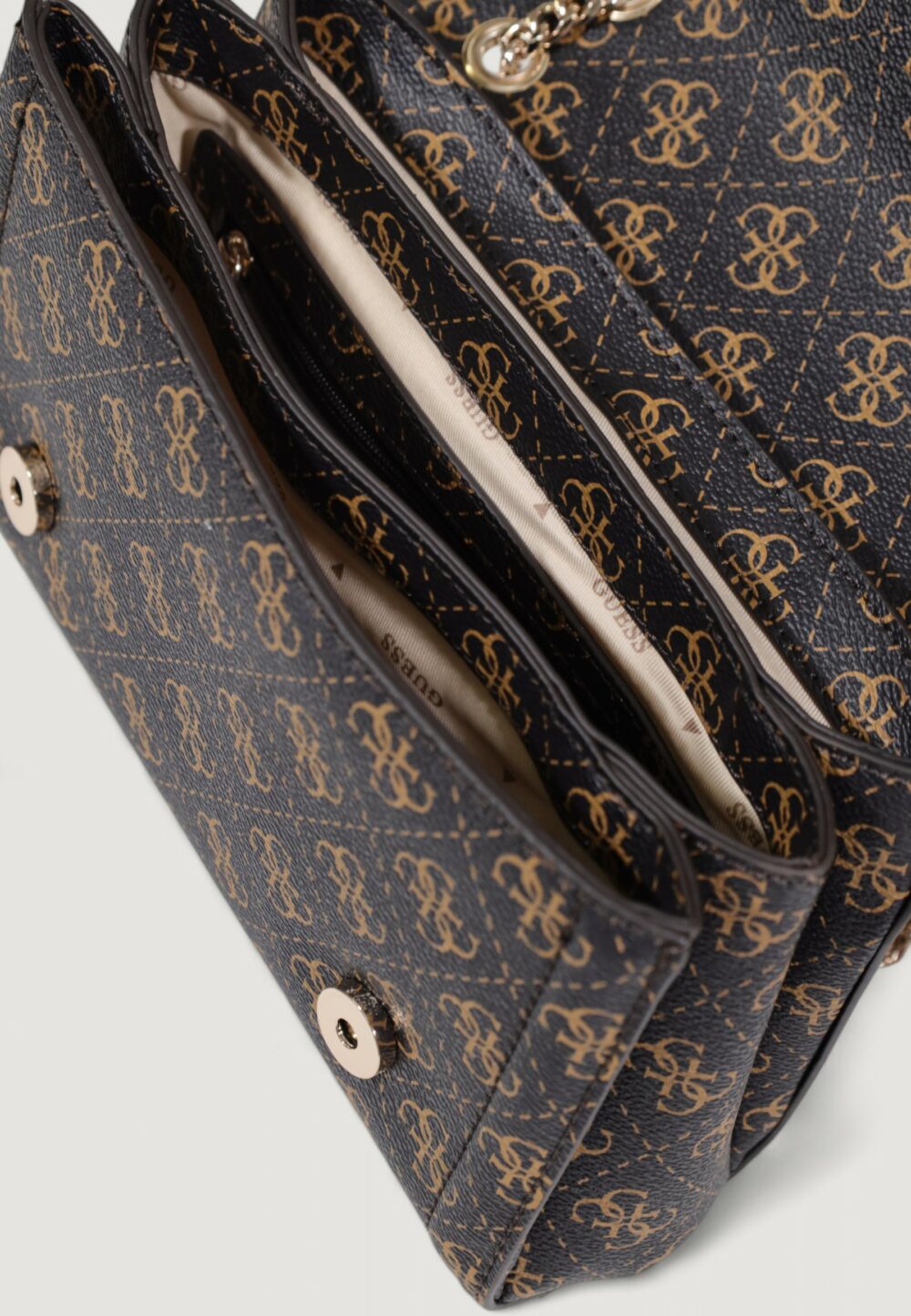 Borsa Guess NOELLE II CNVRTBLE XBODY FLAP Marrone - Foto 4