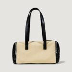 Borsa Karl Lagerfeld Jeans KLJ CANVAS MIXED E/W SHB Beige - Nero - Foto 3