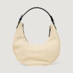 Borsa KARL LAGERFELD KLJ CANVAS MIXED HALFMOON BAG Beige - Nero - Foto 3