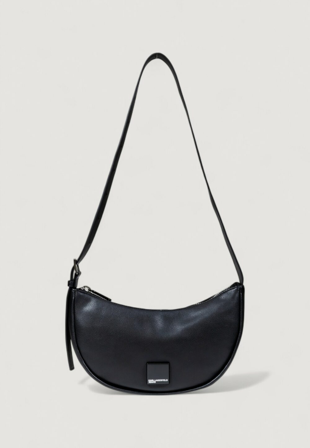 Borsa Karl Lagerfeld Jeans KLJ BOX LOGO SOFT HALFMOON BAG Nero - Foto 1