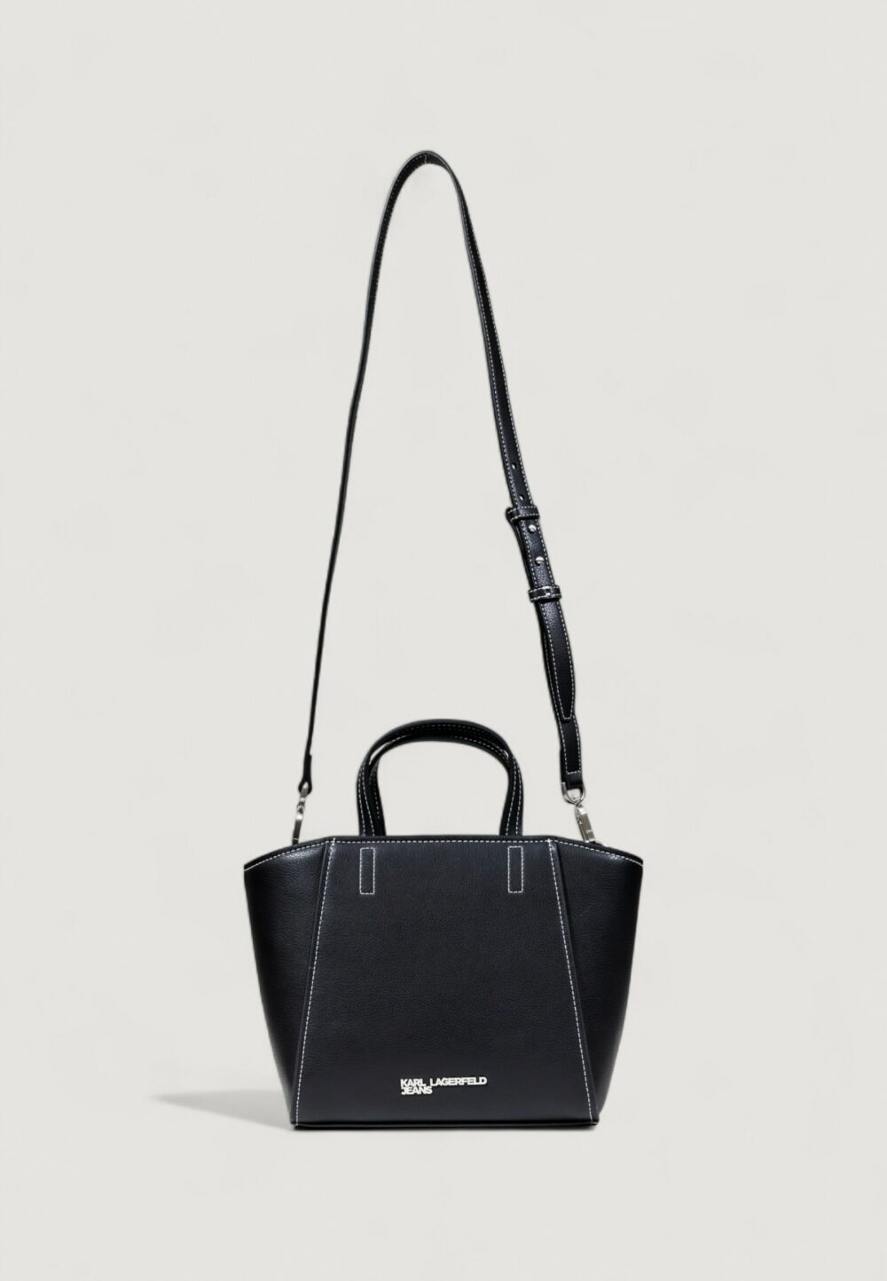 Borsa KARL LAGERFELD KLJ METAL LOGO MINI TOTE Nero - Foto 2