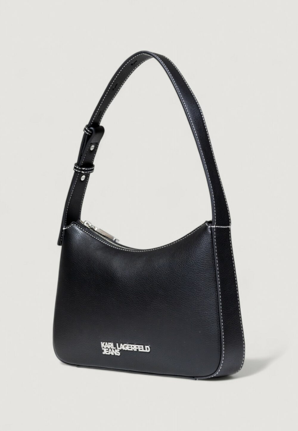 Borsa KARL LAGERFELD KLJ METAL LOGO SHOULDER BAG Nero - Foto 2