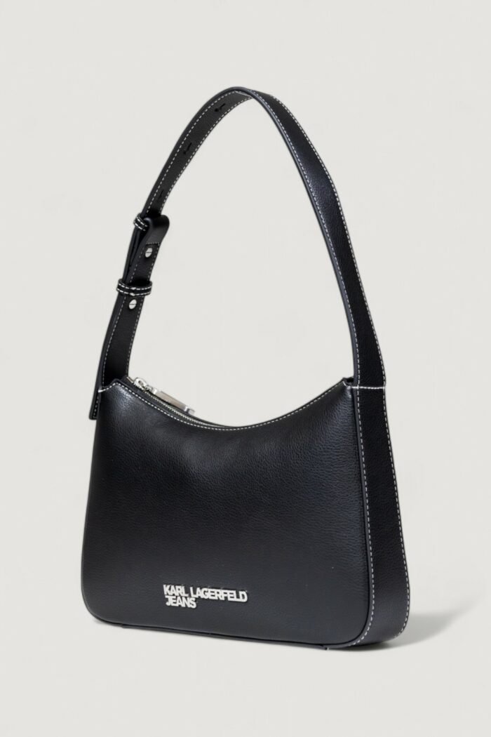 Borsa Karl Lagerfeld KLJ METAL LOGO SHOULDER BAG Nero – A3W30009