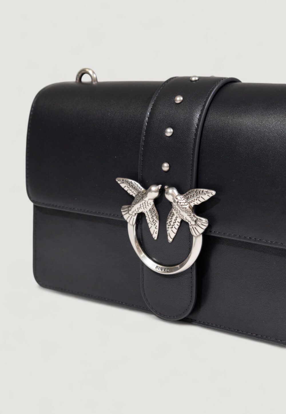 Borsa Pinko LOVE ONE CLASSIC ST. CL VITELLO Black Silver - Foto 2