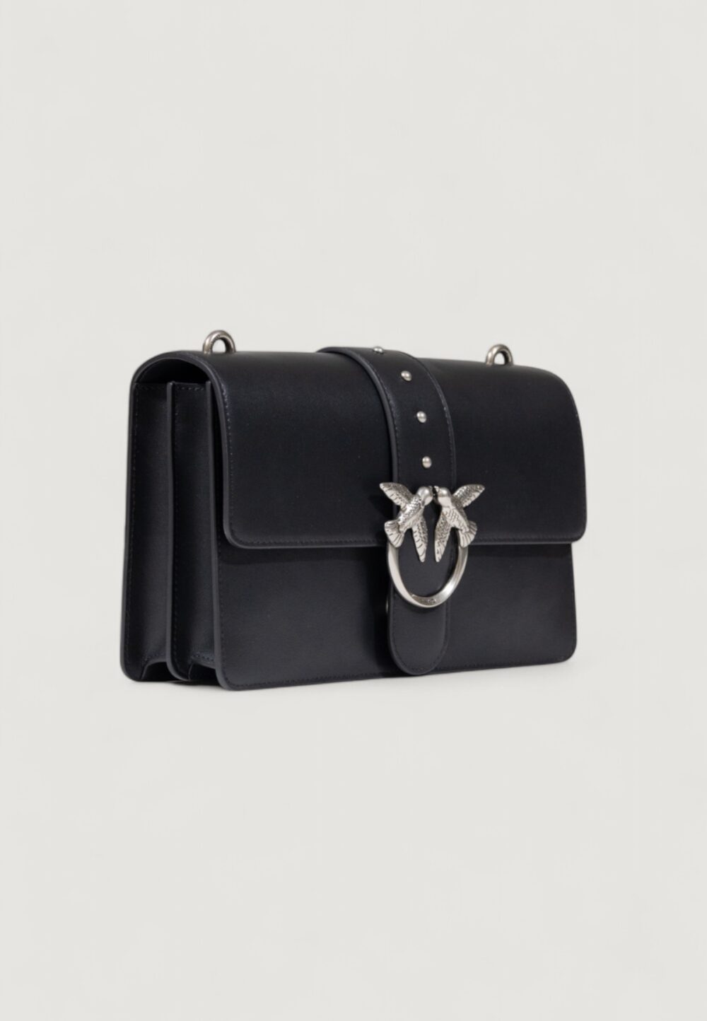 Borsa Pinko LOVE ONE CLASSIC ST. CL VITELLO Black Silver - Foto 4