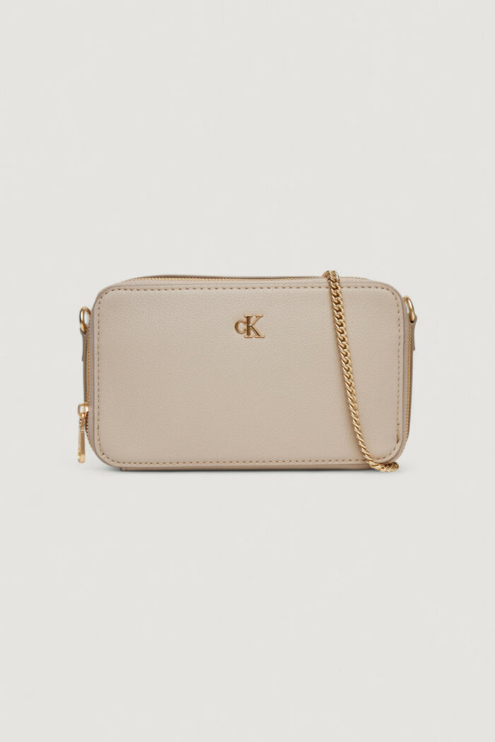 Borsa Calvin Klein MINIMAL MONO CAMERA BAG Beige chiaro – LV04K1086G