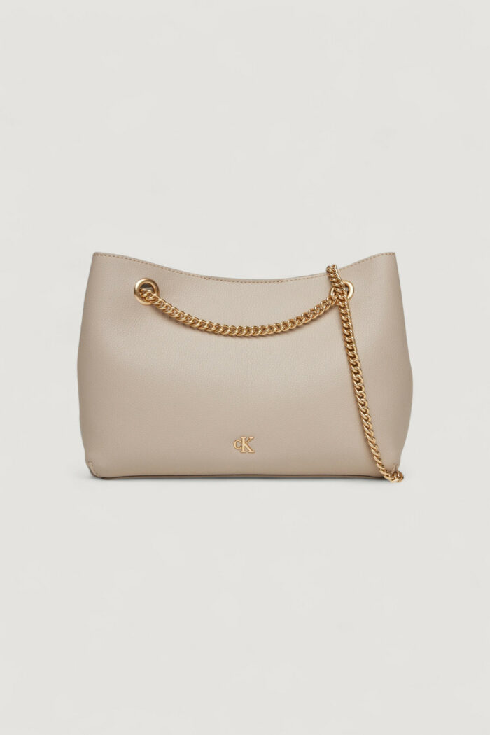 Borsa Calvin Klein MNML MNGRM SHLDR BG Beige chiaro – LV04F3205G