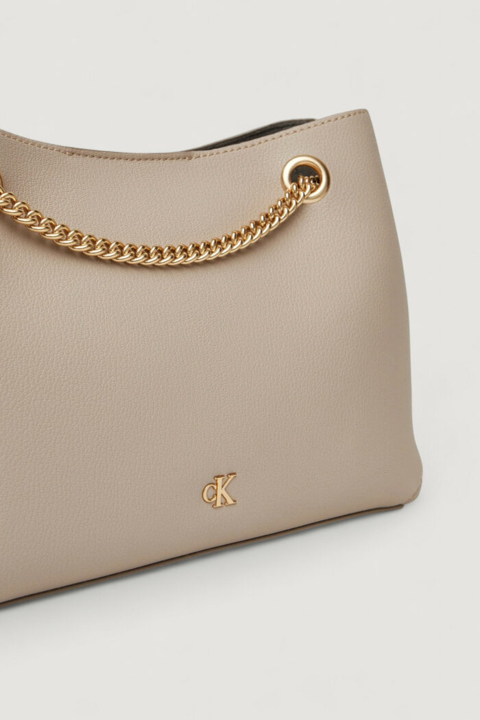 Borsa Calvin Klein MNML MNGRM SHLDR BG Beige chiaro – LV04F3205G
