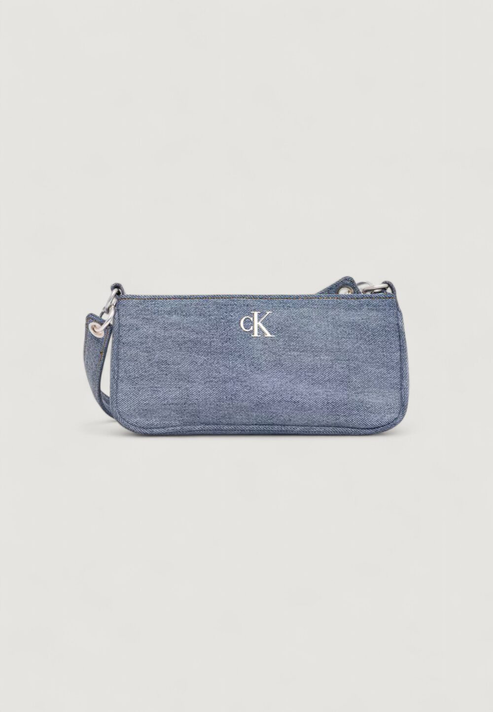 Borsa Calvin Klein DENIM SHOULDER POUCH W/STRAP Denim chiaro - Foto 1