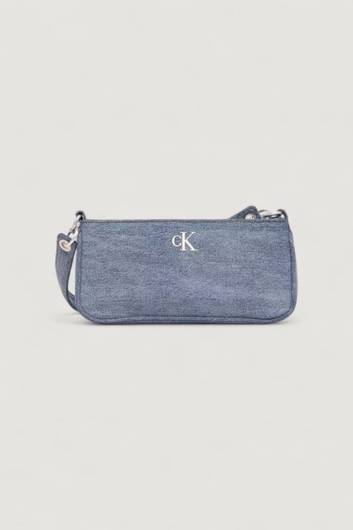 Borsa Calvin Klein DENIM SHOULDER POUCH W/STRAP Denim chiaro – LV04F3217G