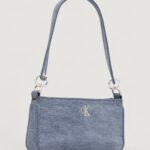 Borsa Calvin Klein DENIM SHOULDER POUCH W/STRAP Denim chiaro - Foto 2