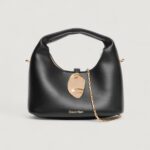 Borsa Calvin Klein STONE LOCK SLOUCHY CROSSBODY BAG Nero - Foto 1