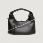 Borsa Calvin Klein STONE LOCK SLOUCHY CROSSBODY BAG Nero - Foto 4