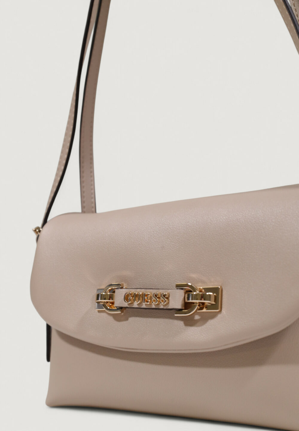 Borsa Guess LEFIA FLAP SHOULDER BAG Beige - Foto 5