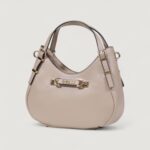Borsa Guess LEFIA SMALL SATCHEL Beige - Foto 4