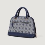 Borsa Guess NEDA DOME SATCHEL Blu - Foto 2