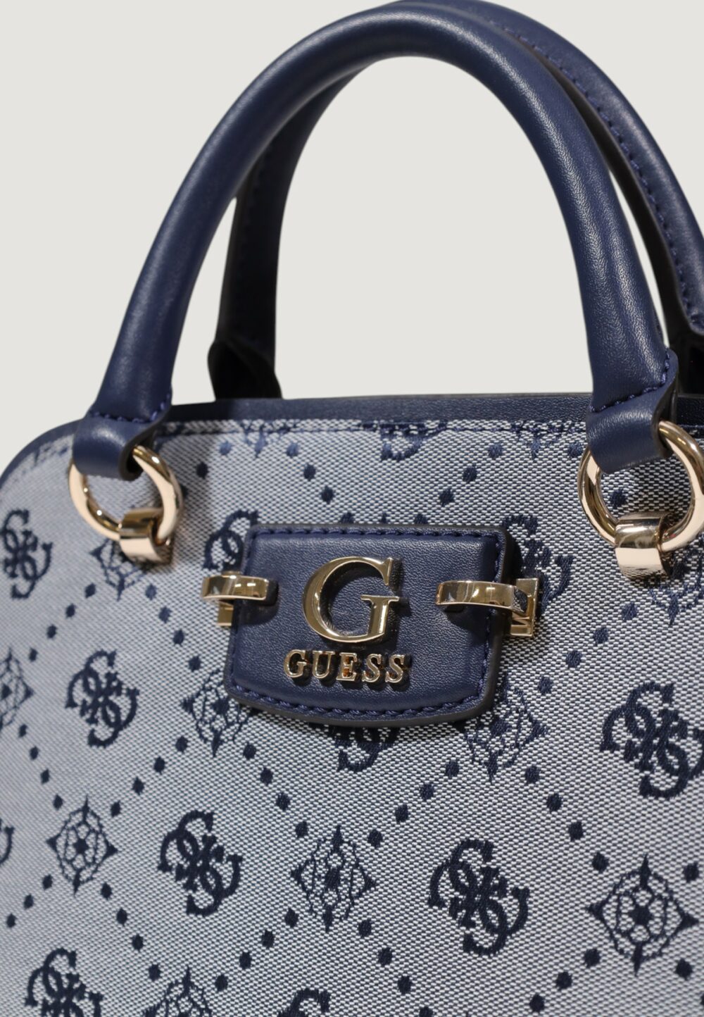 Borsa Guess NEDA DOME SATCHEL Blu - Foto 4