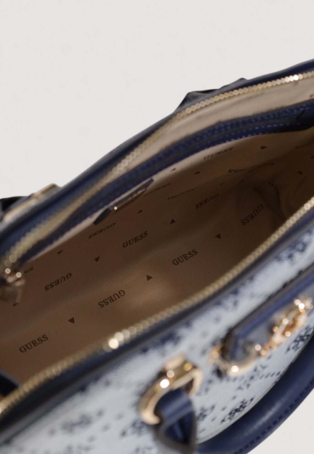 Borsa Guess NEDA DOME SATCHEL Blu - Foto 5