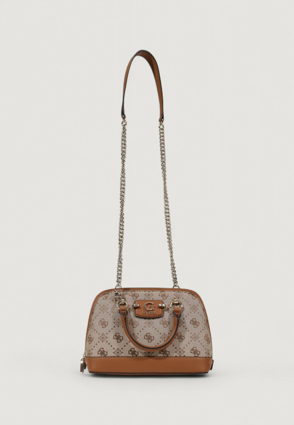 Borsa Guess NEDA DOME SATCHEL Latte - Foto 5