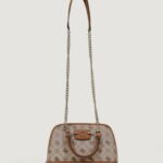 Borsa Guess NEDA DOME SATCHEL Latte - Foto 5