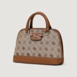 Borsa Guess NEDA DOME SATCHEL Latte - Foto 3