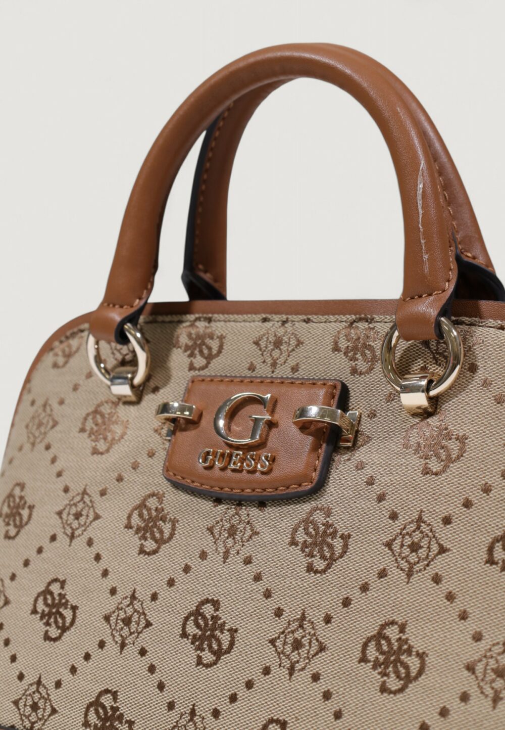 Borsa Guess NEDA DOME SATCHEL Latte - Foto 4