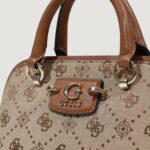 Borsa Guess NEDA DOME SATCHEL Latte - Foto 4