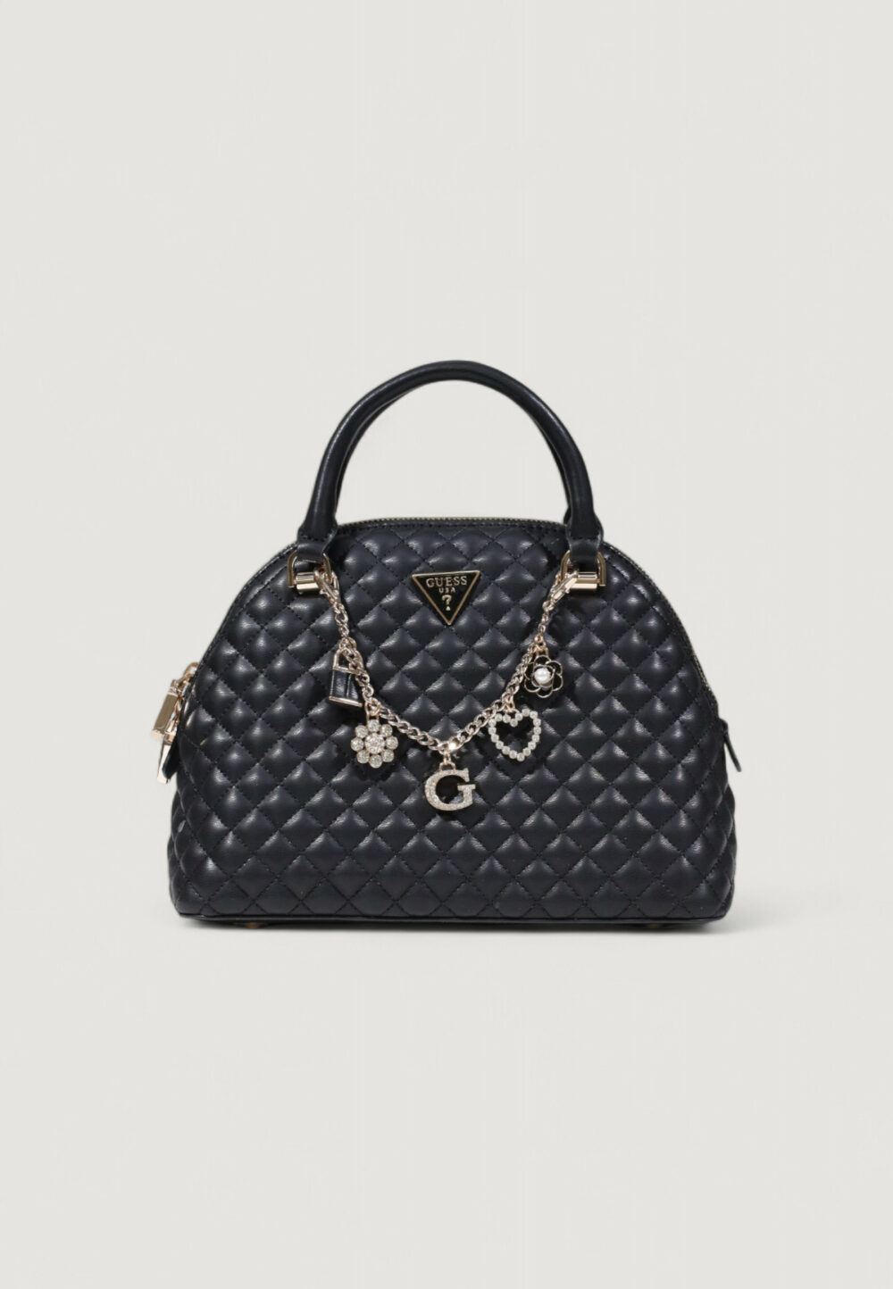 Borsa Guess EVERLEE DOME SATCHEL Nero - Foto 2