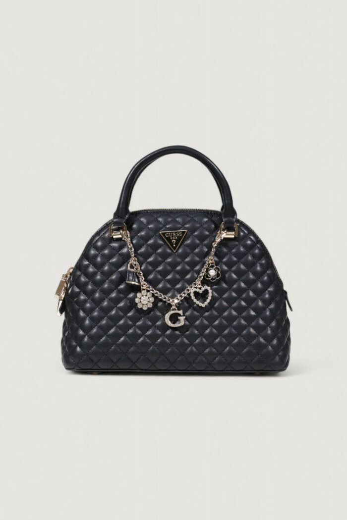 Borsa Guess EVERLEE DOME SATCHEL Nero