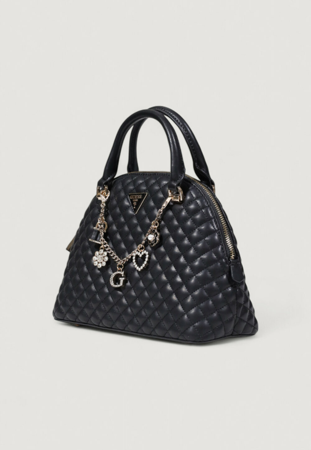Borsa Guess EVERLEE DOME SATCHEL Nero - Foto 4
