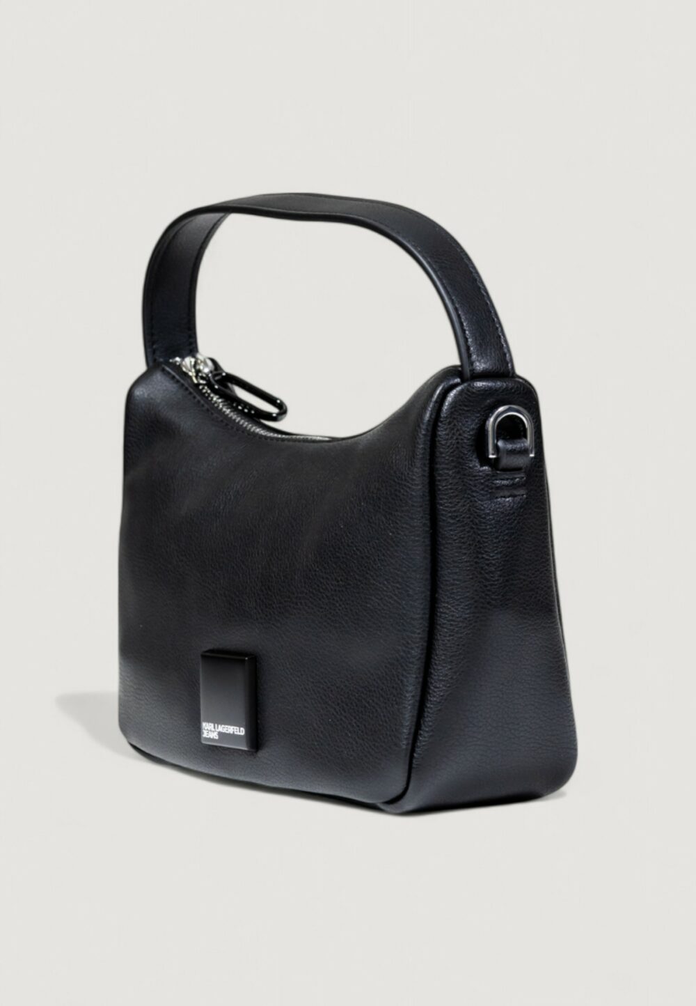 Borsa Karl Lagerfeld Jeans KLJ BOX LOGO SOFT MINI HOBO Nero - Foto 3