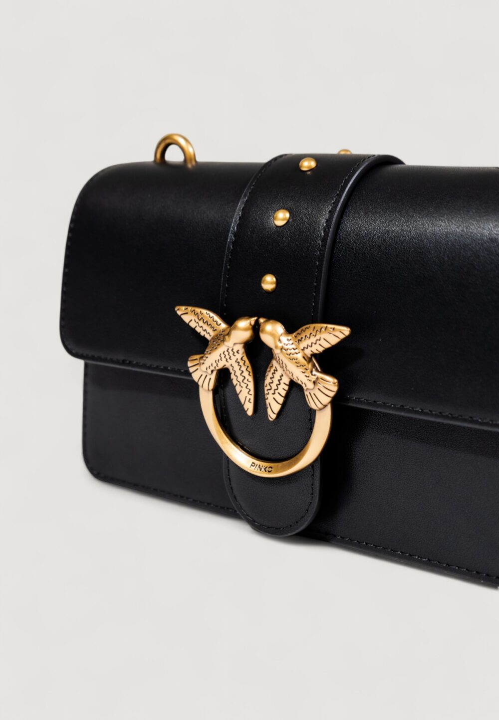 Borsa Pinko LOVE ONE MINI ST. CL VITELLO SETA Nero - Foto 3