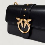 Borsa Pinko LOVE ONE MINI ST. CL VITELLO SETA Nero - Foto 3