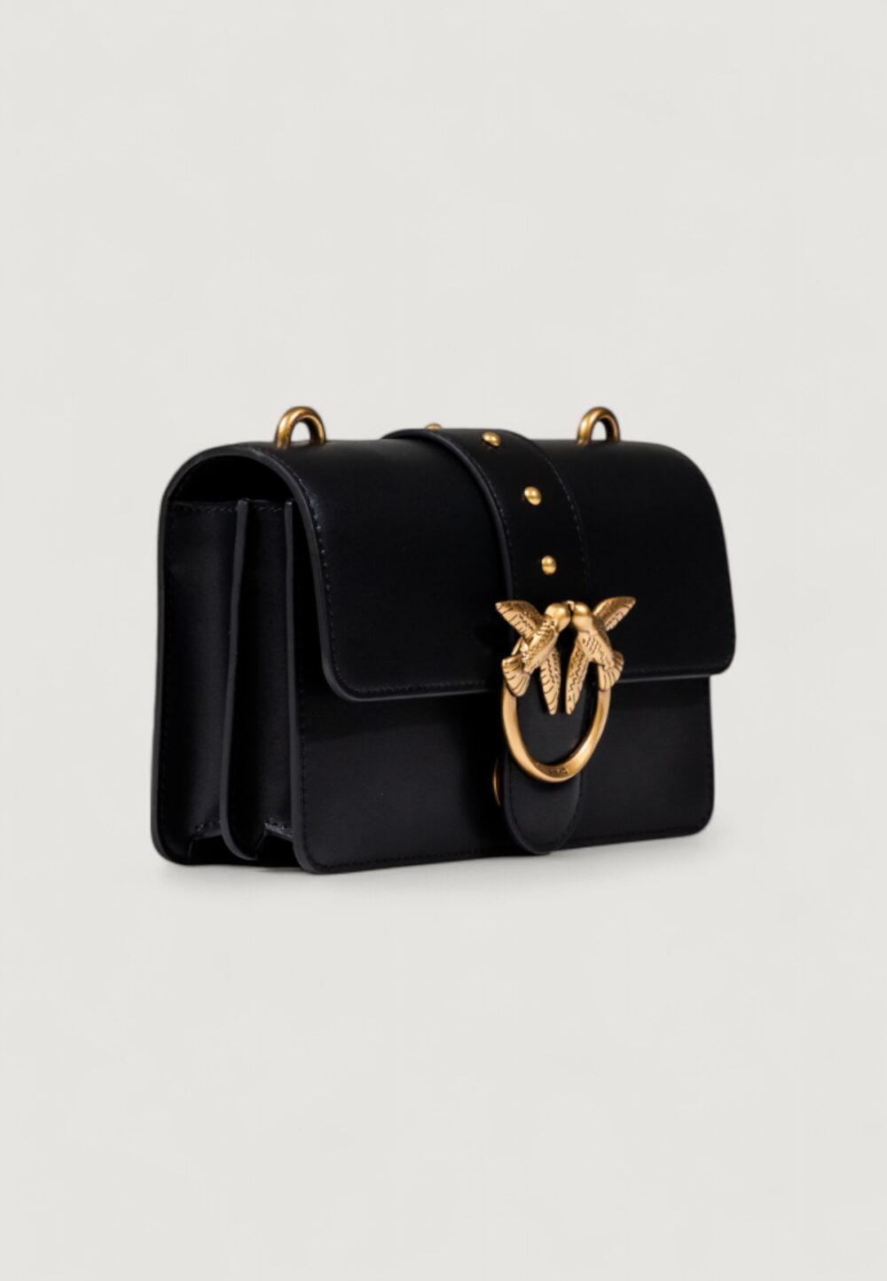 Borsa Pinko LOVE ONE MINI ST. CL VITELLO SETA Nero - Foto 4