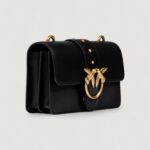 Borsa Pinko LOVE ONE MINI ST. CL VITELLO SETA Nero - Foto 4