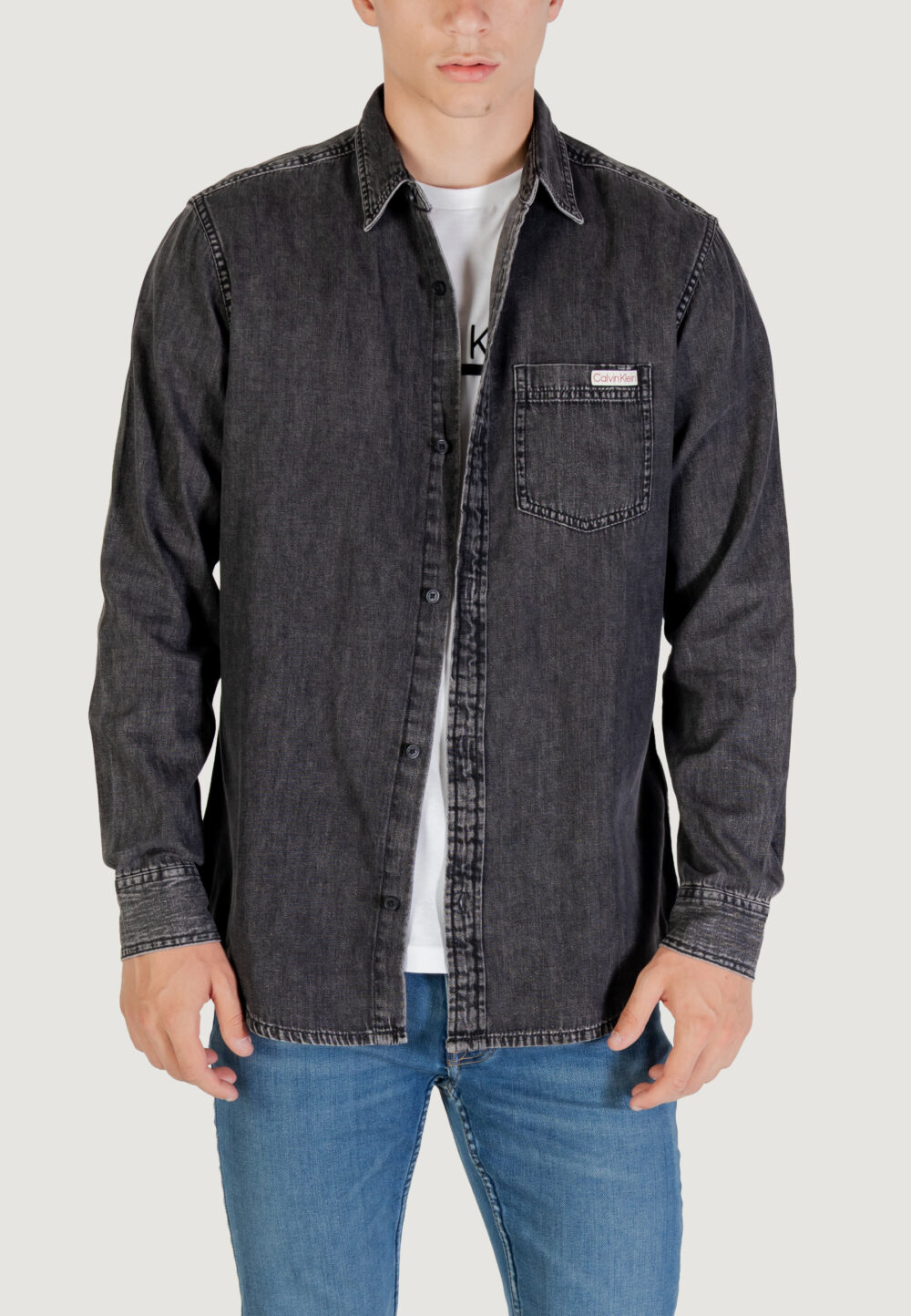 Camicia manica lunga Calvin Klein Jeans CASUAL CLASSIC VAIL Nero - Foto 1